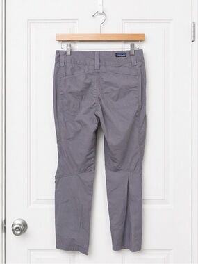Patagonia Venga Rock Pants Womens 6 Gray Slim Fit Mid Rise Organic Cotton Active